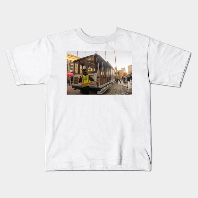 San Francisco Car California Kids T-Shirt by KensLensDesigns